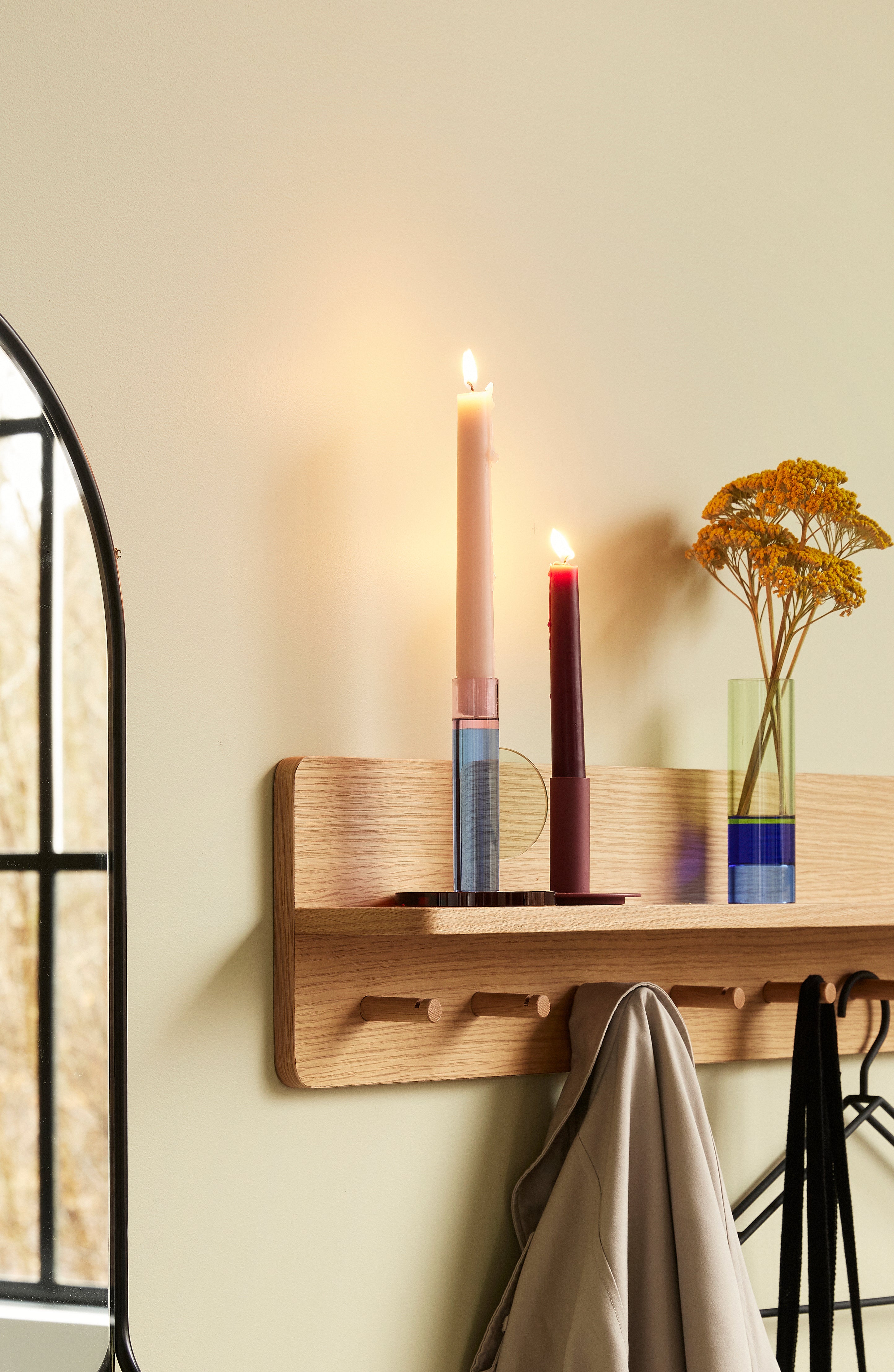 Astro lysestage - blå/brun/lyserød